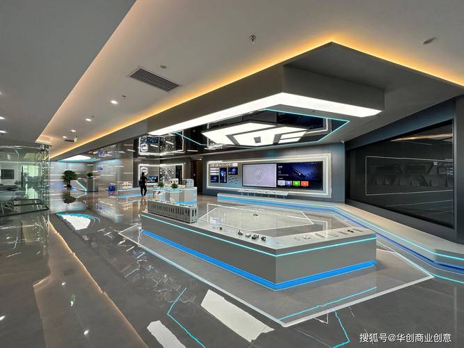 未來(lái)數(shù)字科技感企業(yè)技術(shù)展示展覽展廳設(shè)計(jì) 重構(gòu)數(shù)字創(chuàng)意產(chǎn)品體驗(yàn)的沉浸式場(chǎng)域
